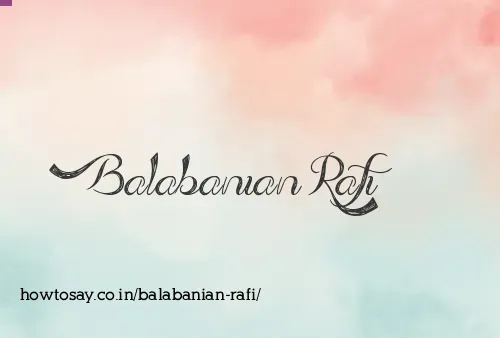Balabanian Rafi