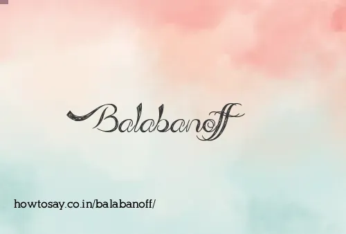 Balabanoff