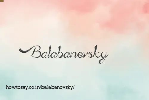 Balabanovsky