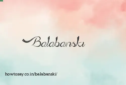 Balabanski
