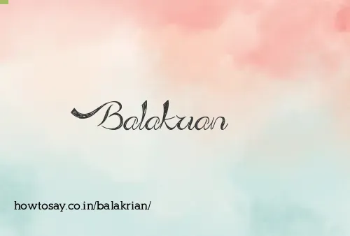 Balakrian