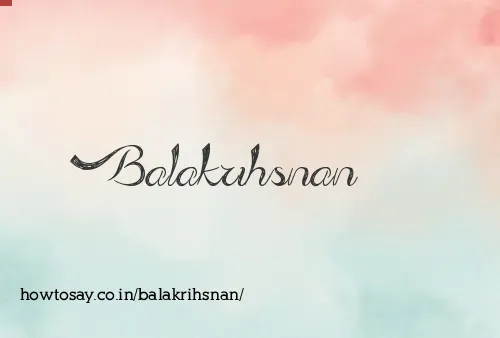 Balakrihsnan