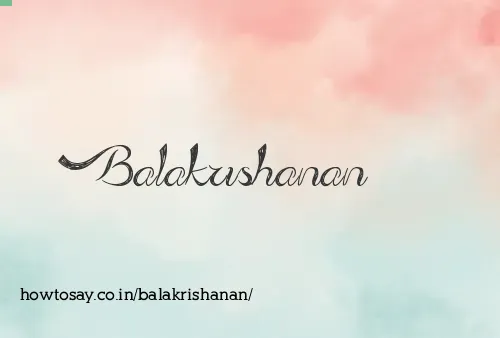 Balakrishanan