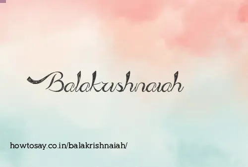 Balakrishnaiah