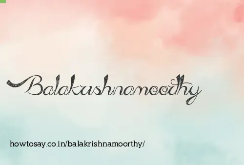 Balakrishnamoorthy