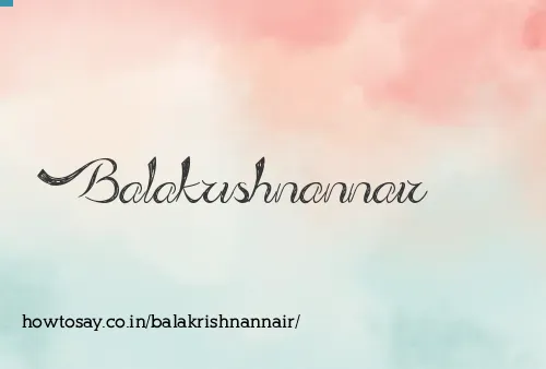 Balakrishnannair