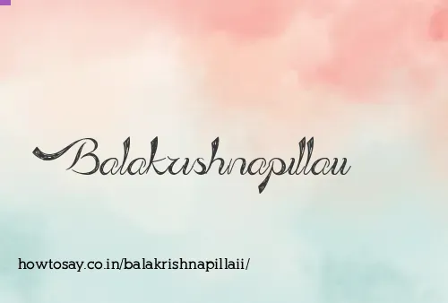 Balakrishnapillaii