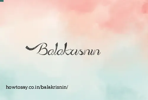 Balakrisnin