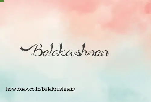 Balakrushnan