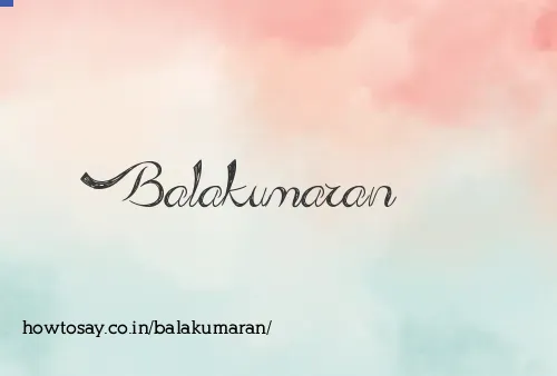 Balakumaran