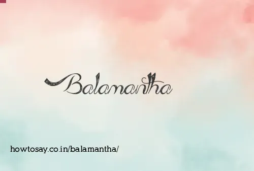 Balamantha