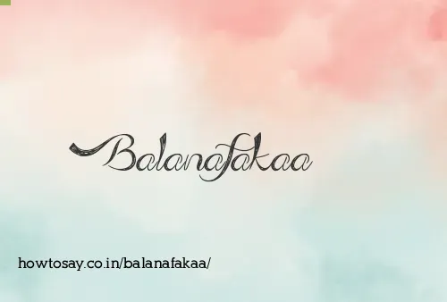 Balanafakaa