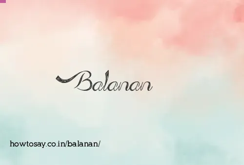 Balanan