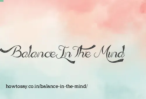 Balance In The Mind