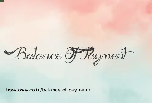 Balance Of Payment
