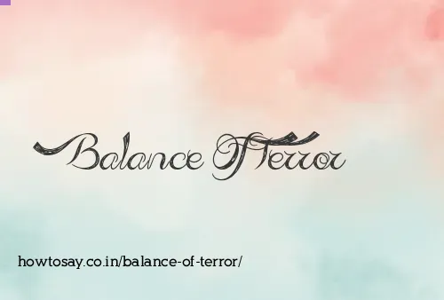 Balance Of Terror