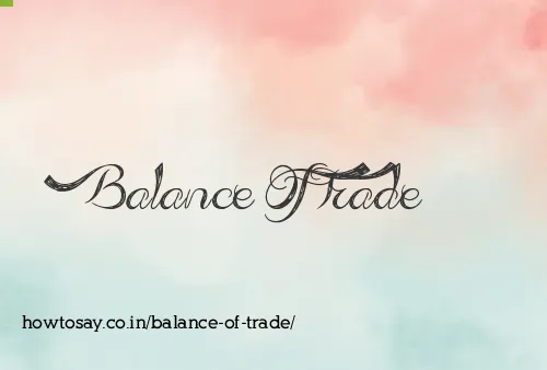 Balance Of Trade