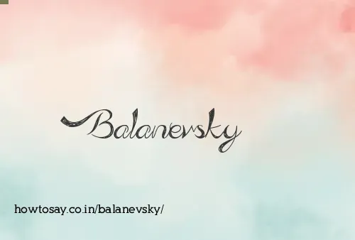 Balanevsky