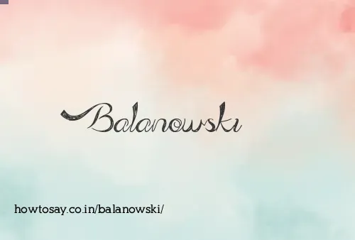 Balanowski