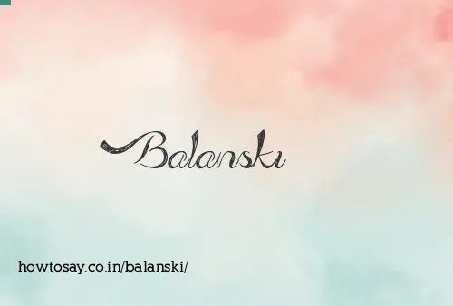 Balanski