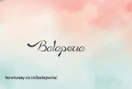 Balaporia