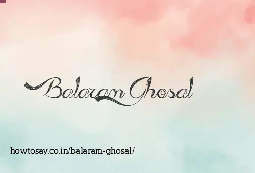 Balaram Ghosal