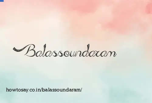 Balassoundaram