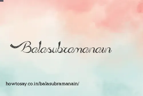 Balasubramanain