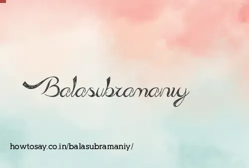 Balasubramaniy