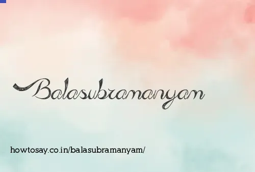 Balasubramanyam
