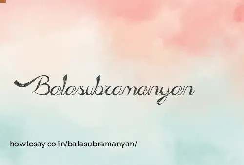 Balasubramanyan