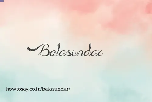 Balasundar