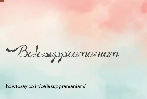Balasuppramaniam