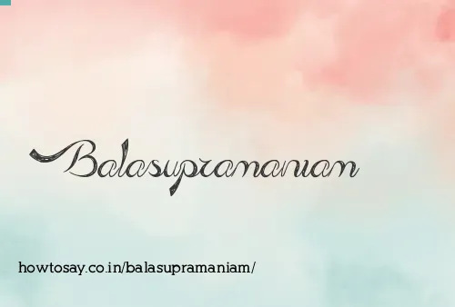 Balasupramaniam