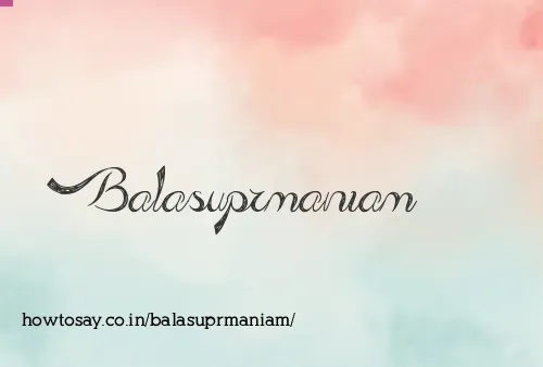 Balasuprmaniam