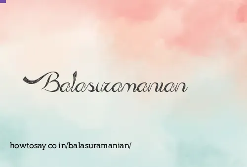 Balasuramanian