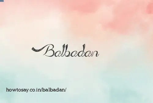 Balbadan