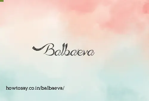Balbaeva