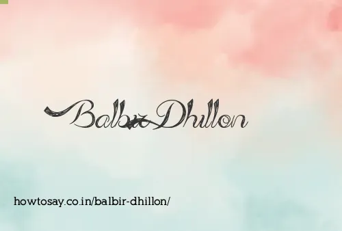 Balbir Dhillon