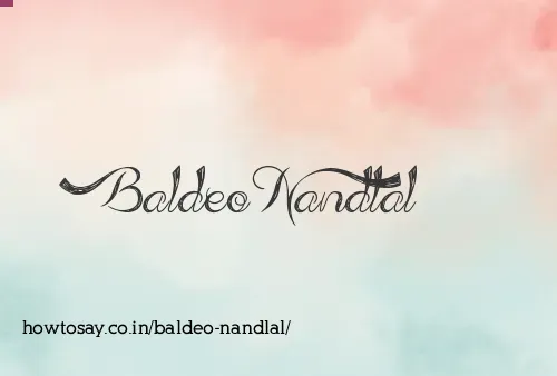 Baldeo Nandlal