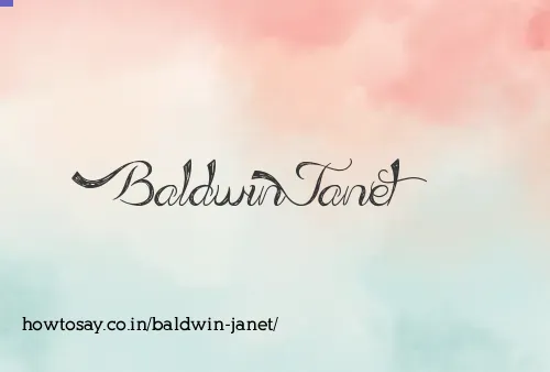 Baldwin Janet