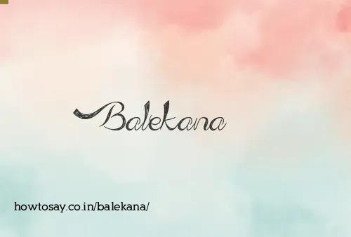 Balekana