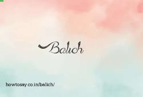 Balich