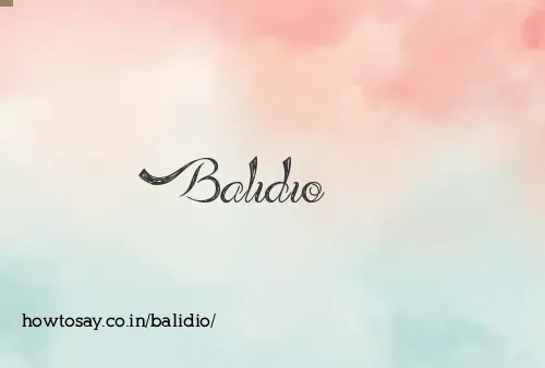 Balidio