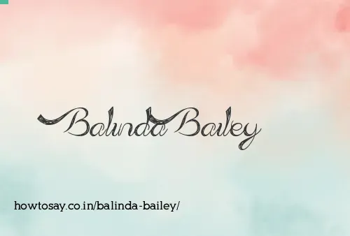 Balinda Bailey