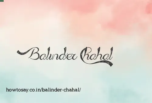 Balinder Chahal