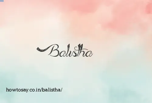 Balistha