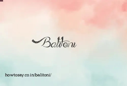 Balitoni