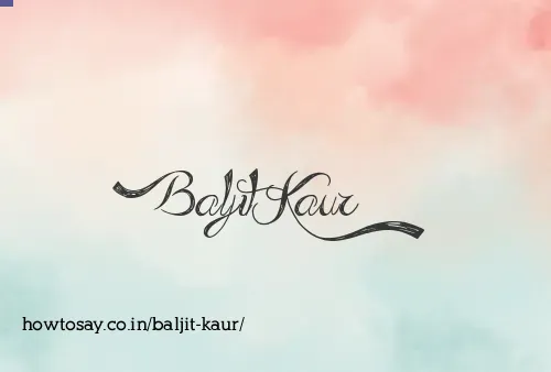 Baljit Kaur