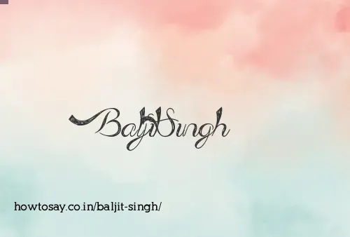 Baljit Singh